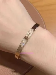 High-End-Luxus H Home Bangle Hao Version Schwein Nasenarmband weibliche reine silberne verteilte 18k Roségold beste Freundin einzigartige leichte Luxus und Exquisites