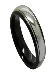 Anéis pretos de largura de 6 mm vintage para homens Tungsten Band Band Dome Band High Polished Silver Color fora 61312755268