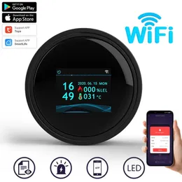 Sensor de gás natural wi -fi Tuya Smart Alarme Gas Fakage Detector Segurança de incêndio Digital LCD Display para cozinha em casa 240423