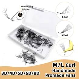 M L Special Curl 500 Loose Promadeファンハンドメイドロシアボリューム事前のファン3d 4d 5d 6d 8dまつげ拡張240423