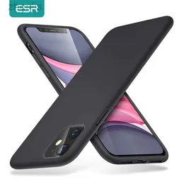 Mobiltelefonhüllen ESR -Hülle für iPhone 11 Pro Max Liquid Silicon Case Luxus -Rückdecke für iPhone SE 8 7 Volllinienkoffer D240424