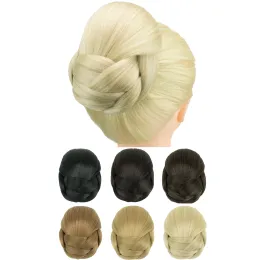 Chignon Soowee Braided Chignon Dancer Hair Cover Donut Hair Pieces Scrunchies Hair Bun Wig Clips Updo Wedding Party Headwear for Women