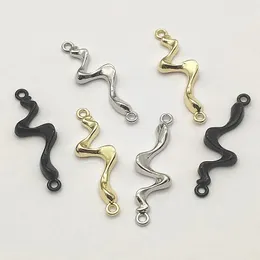 Ankomst 35x11mm 100 st Zinklegeringsgeometri -kontakter för handgjorda halsband/örhängen DIY -delar smyckesfyndkomponenter 240416
