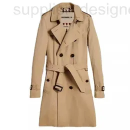 Designer de casacos de trincheira feminina Sanderson Edition Men's Mid Length Trench Coat Mbyj