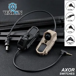 Lights WadSN Axon Switches Uni Tactical Dual Function Pressure Switch SF/2.5mm/3,5 mm/Crane Plug Hunting Wapon Rifle Airsoft Accessories