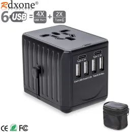 Chargers International Universal Travel Adapter USB Charger Wall Electric Plugs Wokets Tipo C Adattatore Convertitore Eu US US UK AU Plug