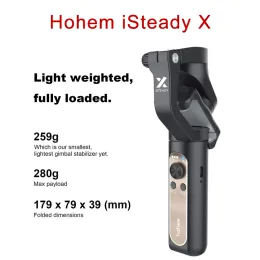 Gimbal hohem isteady x estabilizador de cardan dobrável