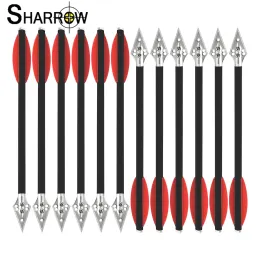 Darts 7inch Mix Carbon Iron Arrow Crossbow Bolts Arrows Steel Broadhead Fits for Pistol Crossbow 5080 LBS Outdoor Shooting Hunting