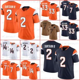 Bo Nix Jersey 31 Justin Simmons Football 33 Javonte Williams 10 Jerry Jeudy Peyton Manning Patrick Surtain II Pat Bradley Chubb John Elway Thomas