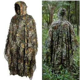 Skodon 3D Maple Leaf Bionic Camouflage Ghillie Suit Woodland Poncho Cloak Tactical Military Outdoor Hunting Shooting Combat kläder