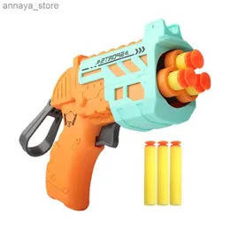 Waffenspielzeughandbuch Schießen Spielzeugschaum Blaster Battle Toy Guns mit 5 Saugnapf-Kugeln Eva-Foam Spielen im Freien im Freien für Jungen 5+L240425