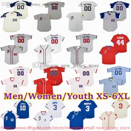 Custom XS-6XL Movie Throwback Baseball Jersey 44 HANK AARON 3 DALE MURPHY FRED McGRIFF BRETT BUTLER DUSTY BAKER ANDRUW JONES FREDDIE FREEMAN CHIPPER JONES Jerseys