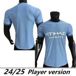 24 25 Maglie da calcio Haaland Grealish Sterling Mans Cities Versione giocatore Mahrez De Bruyne Foden 2024 2025 Shirt da top da calcio