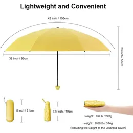 2024 NUOVO ANTI-UV ingrandito Sole a doppio uso piccolo ombrello UV a crema solare in gomma nera Parasol Mini capsule ombrello per anti-UV allargato