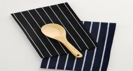 12 Pcslot Family daily use Mediterranean blue series anti fade 100 cotton dark blue striped Kitchen dining table napkins Tea tow4218530