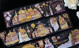 ギフトラップ妖精の神のマンションキャッスル和紙ペットテーププランナーDIYカードスクラップブッキングプランの装飾ステッカー