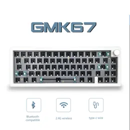 GMK67 65% da junta Bluetooth 24G Kit de teclado mecânico sem fio sem fio, retroiluminado, retroiluminado 240419