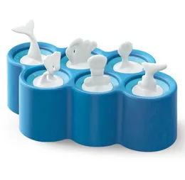 Nowy 1PC Summer Brzydki Forma w kształcie ryb w kształcie lodów silikonowe sztyfty lodowe pokrywa lodowego pokrywka DIY kreskówka Popsicle Forms Holder 6187588