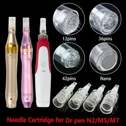 NC260 needle cartridge derma pen needle white 1 3 7 9 pin 12 pins 36 pin nc260 bayonet needle replacement cartridge needle tip head for derma pen derma roller derma stamp