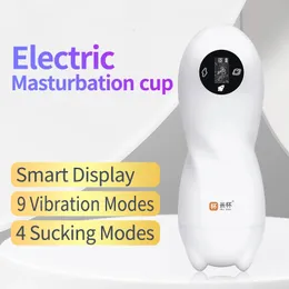 Yuu Masturbator för män Automatisk sugande avsugning Toy Electric Oral Masturbation Vibrator Artificial Vagina Aircraft Cup Sex 240423