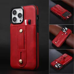 Fshion Design Design Hidden Card Slot for Apple iPhone14/15 (Pro Max) Ring Cover Cover Case PU+TPU