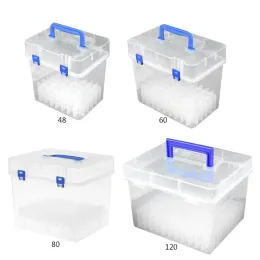Fack Transparent Marker Pennor Lagring Box Container Art Craft Tray Office Desk Organisor Hem Skolelever Studie Supply