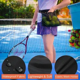Tennis stor kapacitet Tennisträning Boll Pocket Lätt multifunktionell tennisbollpåse Justerbar bälte Professionell sportutrustning