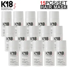 Treatments 15PCS K18 LeaveIn Molecular Repair Hair Mask Damage Restore Soft Hair Deep Repair Keratin & Scalp Treat Hair Care Condition