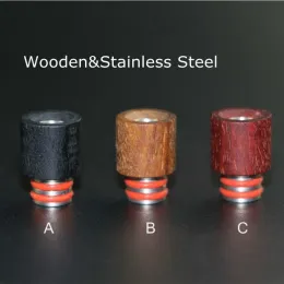 Best Wooden Drip Tips 510 Red Wood Stainless Steel Mouthpiece SS Drip Tip Fit Box Mod Atoimzers Tanks RDA Atomizer LL