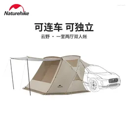 자동차 캠핑 텐트 옆에있는 텐트와 대피소 자연 하이킹 초경성 방수 야외 여행