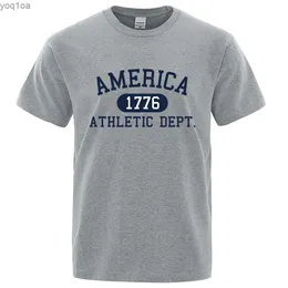 T-shirt maschile America 1776 DEPT ATLETIC LETTURA TSHIRT MANDA MAFICIO TEE CHIEDE SIMMA T-SHIERT INIZIONE HIP HOP BEE TITTONE TEE TITTOLLE2404