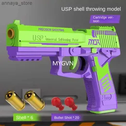 Pun di pistola USP Bambini Carota Soft Bullet Gun1911 Manuale di batteria Recaricamento automatico espulsione del Modello Shell Gun Toy Bay Child Adult Birthdayl2404