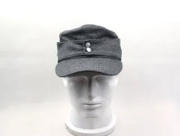 모자 WWII 독일어 WH ELITE EM M43 PANZER WOOL WOOL FIEL CAP HAT GREY