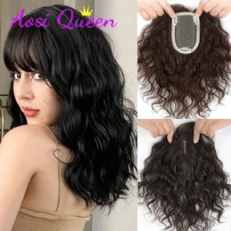 3D Bangs Invisible Seamless Head Hair Water Ripple Hair Air Bangs Head Overhead Natural Invisible Ersättningsskydd Vitt hår 240423