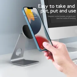 Stands Desk Phone Holder Magnetic Universal Magnet Tablet Mount för iPhone iPad Xiaomi Mobilhållare Rotary Adiustable Smartphone Stand