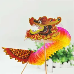 Lieferungen anderer Veranstaltung 2PCS Party Pack 3D Chinese Dragon Tissue Paper Blumenkugeln Neujahrsdekoration Wabe Hanging Decoration2 DHH26 2