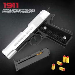 Gun Toys Black Automatic Colt 1911 Automatisk Shell Soft Bullet Toy Gun Air Gun CS Shooting Weapon Boy Toy (kontinuerlig skjutning) Giftl2404