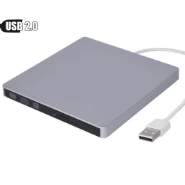 플레이어 슬림 외부 USB 2.0 DVD RW CD 작가 드라이브 버너 리더 플레이어 노트북 PC 노트북 MAC WIN XP 7 8 10 Xiaomi Huawei HP IBM