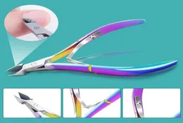 Strumenti per le nail art per unghie Scissors Scissori per una cuticola per chiodo in acciaio inossidabile strumenti di pedicure di pedicure Goldensilverrainbow dead4058516