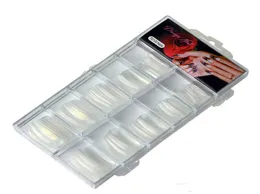 100pcs naturais transparentes franceses falsos unhas acrílico uv gel manicure artificial falsa unha dicas de ponta de dedo box de plástico box9235567