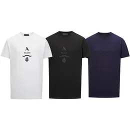 Novo chegada 24sss primavera verão pesado feito 3d silicone logotipo camisa masculina camarada camiseta 0424