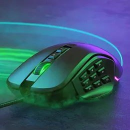 Mice Seenda Gaming Mouse Rgb Backlit Wired Mause 10000 Dpi Programmable Ros Customizable Mouses Ernogomic Mice for Gamer