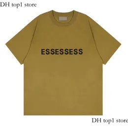 두려움 에스테 디자이너 T 셔츠 남자 Tshirts 클래식 자수 배지 느슨한 면화 작은 둥근 목 섬 estenial tshirt EssentialSclothing 티셔츠 반바지 86