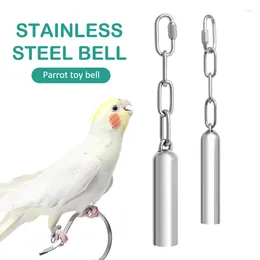 Other Bird Supplies Squirrel Bells Standing Rest Rack Stainless Steel Parrot Chewing Bell Pet Cage Toy Accessories