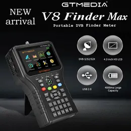 EST GTMEDIA V8 Finder MAX Спутниковой сигнал Finder DVB-S/S2/S2X H.264/H.265 Локатор спутников 4,3 дюйма HD Официальные аксессуары 240418