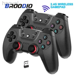 Controladores de jogo joysticks broodio 2.4 g controlador gamepads Android sem fio joystick para/pc/tv box/smartphone jogo joystick para super console x pro d240424