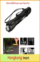 프로모션 브랜드 새로운 Aerometal Green Laser Pointer Pen Beam 532NM 8000M Super Range Light Star Cap High Power Laser Pointers12115413770194