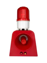 Acessórios 220V Som de alarme acostooptic e alarme de luz com estroboscópio para dirigir Crane School Fire Industrial Horn sirene Voice Horn (vermelho)