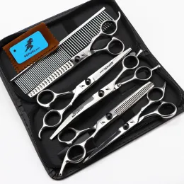 Schere Pflege Schere für Hunde 5 Zoll 1 Japan Edelstahldünnschere nach unten gebogene Schere Pet Scissors Kit gebogene Schere Chunker