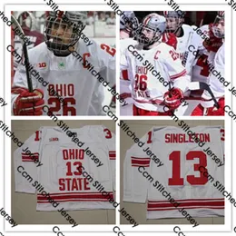 Kob Ohio State Buckeyes sydde college hockeytröja Kesler Sean Romeo Jennings Evan Moyse Dakota Joshua Caponigri Kamil Sadlocha Ege Nap